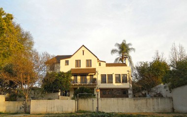 Impressive view of the back of the house from bottom level of backyard. 3105 Pine St., Riverside