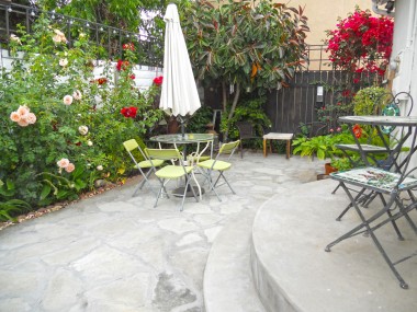 Super duper low-maintenance backyard with rose bushes and bougainvillea that would make Martha Stewart proud! 4081 Larchwood Pl., Riverside
