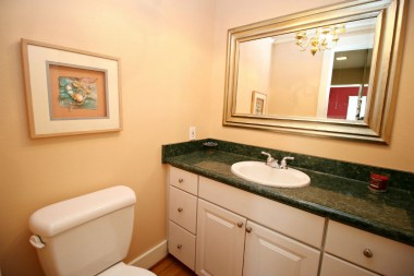 One of two downstairs bathrooms.