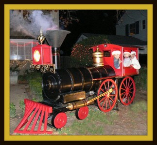 Real smoke, turning wheels, and real train sounds! Choo chooooo!