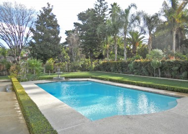 SPECTACULAR backyard -- looks like it belongs in Beverly Hills!