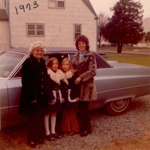 Grandmom Ralph, April, Tara and Mom - 1973 Pennsylvania