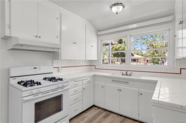 Vintage kitchen is bright and functional