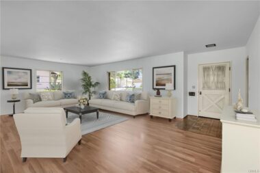 Virtually staged living room.