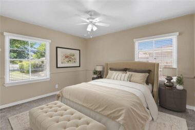 Virtually staged Bedroom #1