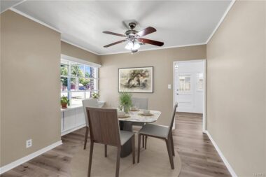 Virtually staged formal dining room