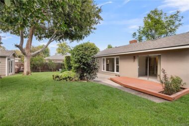 Gorgeous and lushly landscaped backyard with room for a small pool and/or an ADU. Mature shade trees, brand new wood fence on one side of the yard which could also be turned into a dog-run if needed. There is also a 220 hookup on the back patio for a spa.