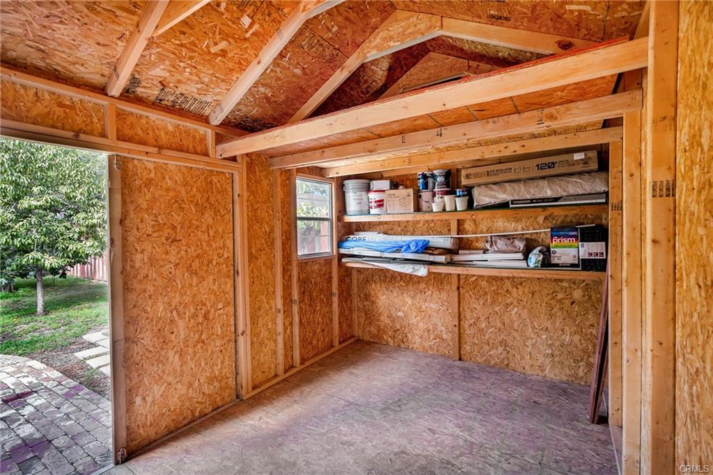 Shed interior