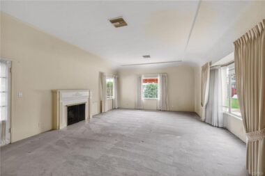 View from foyer into the living room