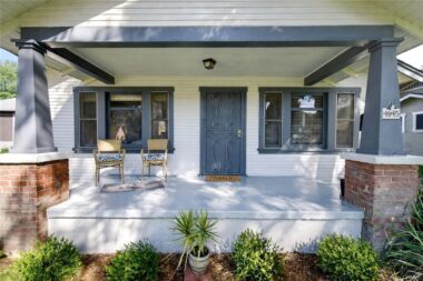 Quintessential "Wood Streets" bungalow front porch