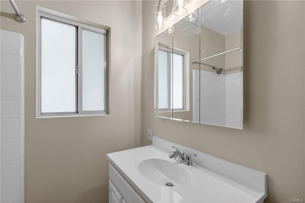 Newer vanity in the bathroom