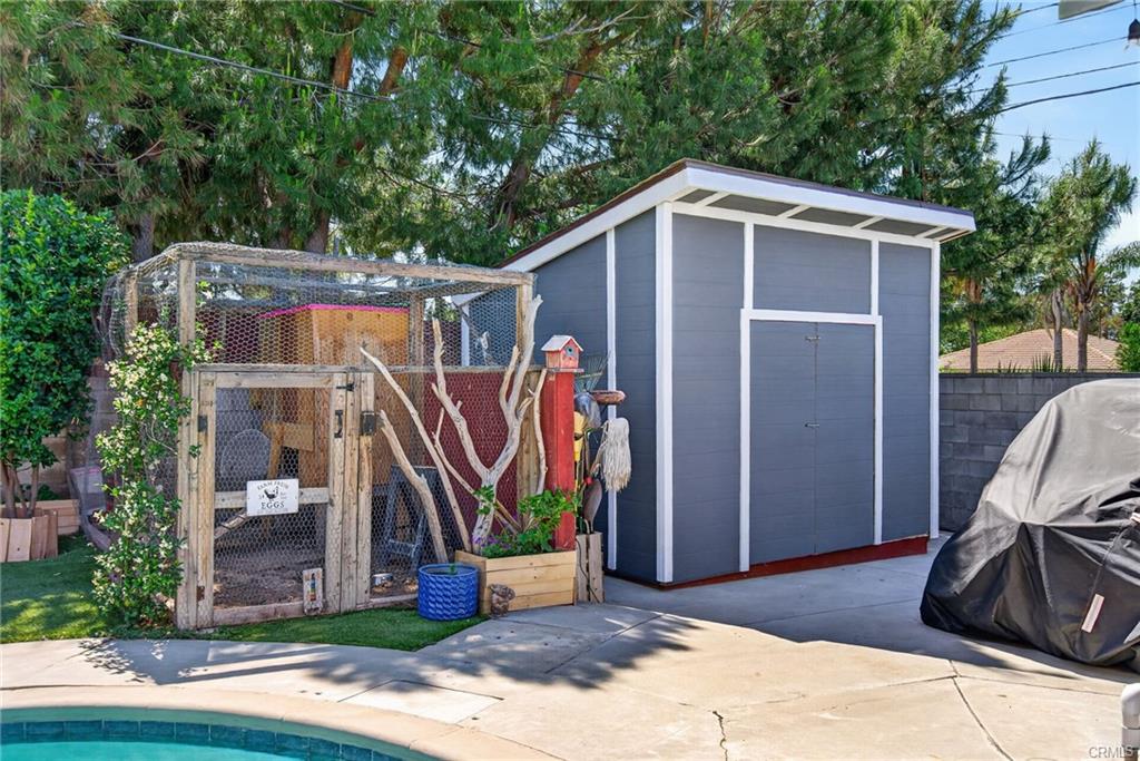 Custom chicken coop and large custom shed for tools, holiday decorations, and bikes -- you name it and it will likely fit!