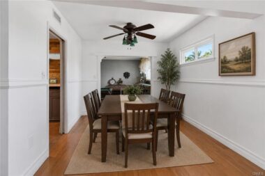 Virtually staged formal dining room