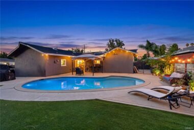 The magical backyard comes alive after sunset!