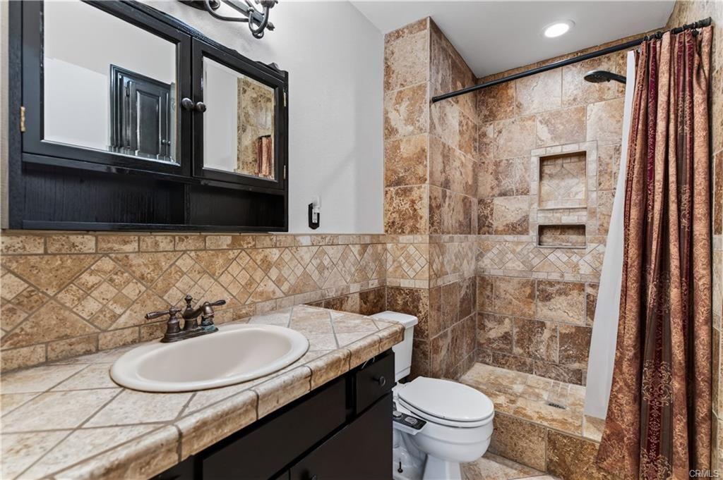 Remodeled primary suite bathroom