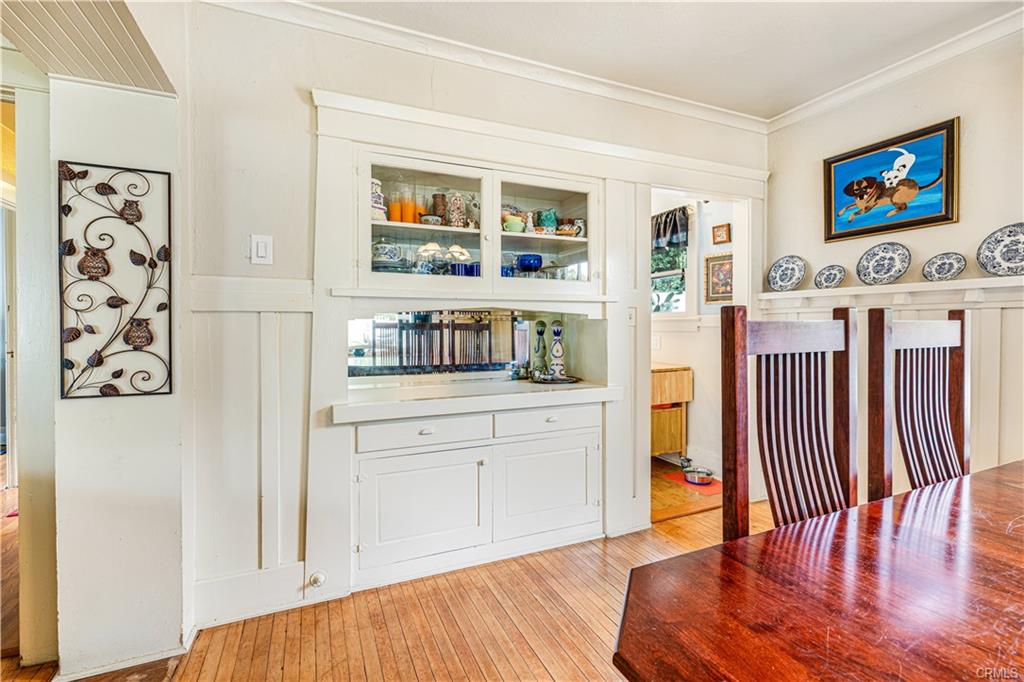 Original built-in hutch in the formal dining room.