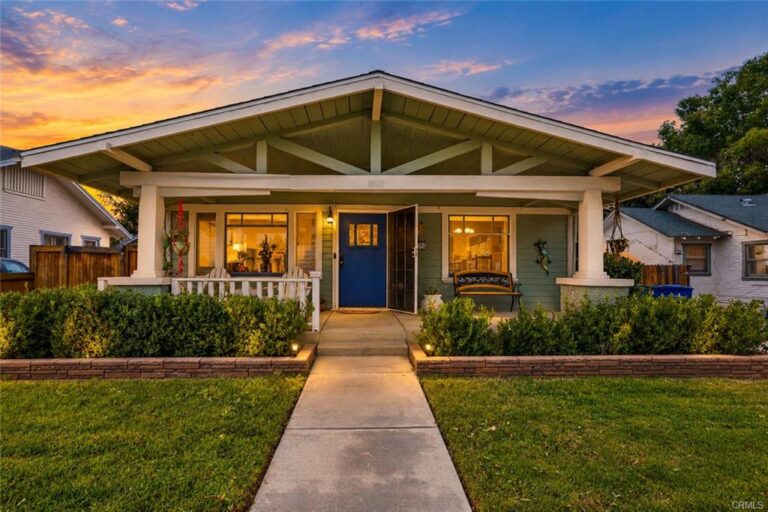 Virtual twilight shot of front of 4390 Larchwood Place, Riverside CA 92506. Quintessential California Bungalow!!